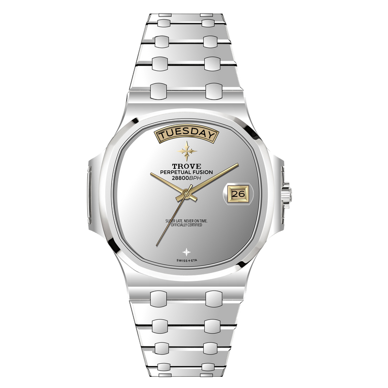 The Holy Trinity in 34mm Stainless Steel Mirror Dial